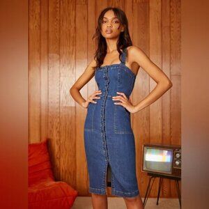 Aritzia Denim Forum Jaclyn Dress Button Front Denim Size 6